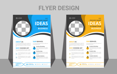Free vector business flyer template, Minimalistic corporate business flyer design, 