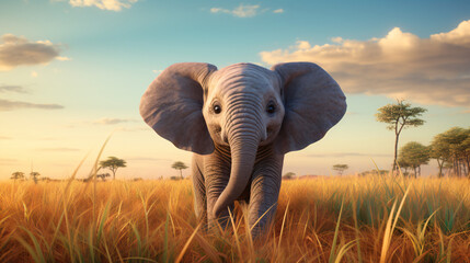 Cute Cartoon Elephant