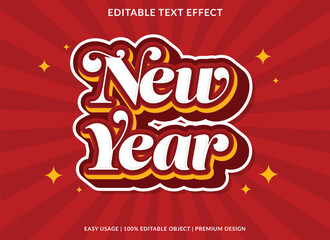 new year editable text effect template use for business brand and logo