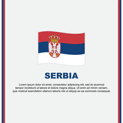 Serbia Flag Background Design Template. Serbia Independence Day Banner Social Media Post. Serbia Cartoon