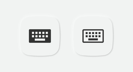 Keyboard icon. Computer type sign. PC device symbol. Vector isolated sign.