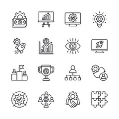 set of icons business management