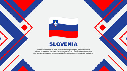 Slovenia Flag Abstract Background Design Template. Slovenia Independence Day Banner Wallpaper Vector Illustration. Slovenia Illustration