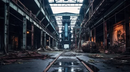 Keuken spatwand met foto Abandoned old factory © Daria17