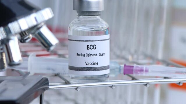 BCG vaccine in a vial, immunization and treatment of infection, scientific experiment