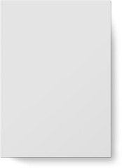 Blank white paper isolated fit for stationary mockup concept.