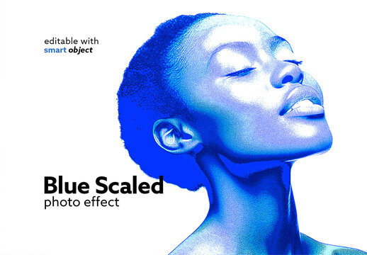 Blue Scaled Photo Effect