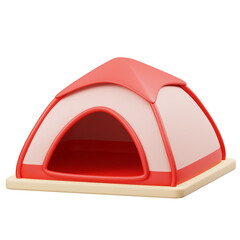 3D Red Camp Tent