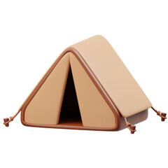 3D Brown Camp Tent