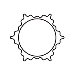 Ornamental circular frame element for related graphic design purpose. 