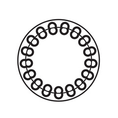 Ornamental circular frame element for related graphic design purpose. 