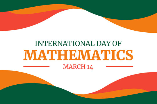 International Day of Mathematics Wallpaper with traditional border design and typography in the center. World maths day backdrop