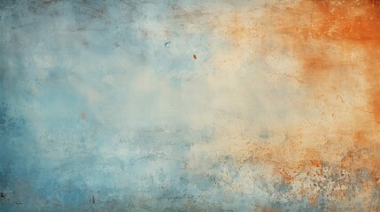 Vintage Grunge Textured Background in Blue and Orange