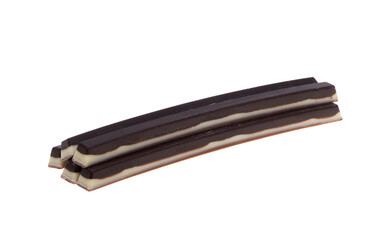 chocolate sticks isolated