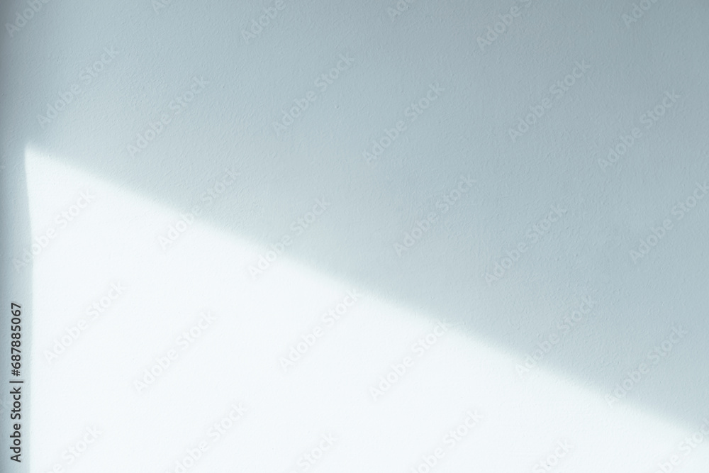 Poster background blue wall studio with shadow,light window reflection on surface texture,empty concrete ex
