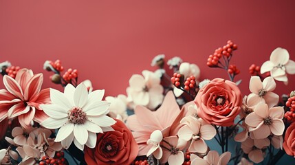 Pink Red Flowers Background Wedding Business, HD, Background Wallpaper, Desktop Wallpaper