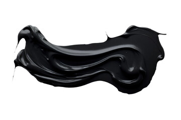 Charcoal Infusion: Design Flourish in the Power of Black Paint isolated on transparent background