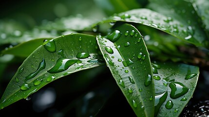 Leaves Drops Water After Raining, HD, Background Wallpaper, Desktop Wallpaper