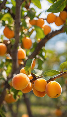 apricots on a tree