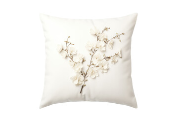 Soft Touch: Embrace Relaxation with Cotton Throw Pillows isolated on transparent background