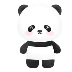 A panda is standing.