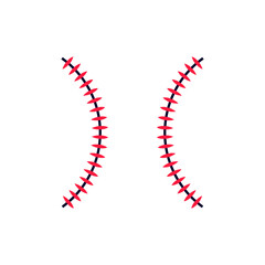 Obraz premium Baseball Stitches icon vector. Baseball illustration sign. Sport symbol or logo.