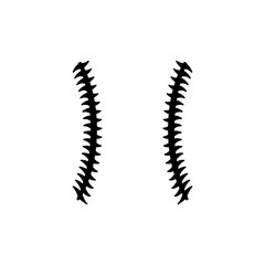 Baseball Stitches icon vector. Baseball illustration sign. Sport symbol or logo.