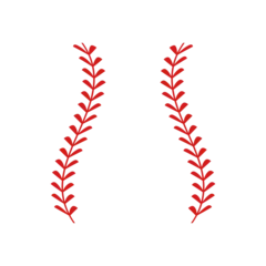 Fotobehang Baseball Stitches icon vector. Baseball illustration sign. Sport symbol or logo. © Denys