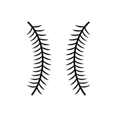 Baseball Stitches icon vector. Baseball illustration sign. Sport symbol or logo.