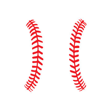Baseball Stitches icon vector. Baseball illustration sign. Sport symbol or logo.