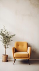 armchair with natural background for instagram story