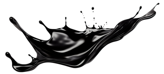 Black oil splash cut out