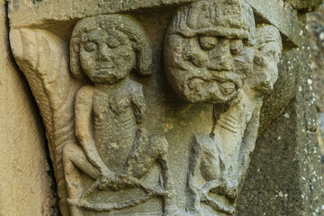 San Miguel de Olcoz Romanesque parish, Olcoz, Valdizarbe valley, Navarra, Spain