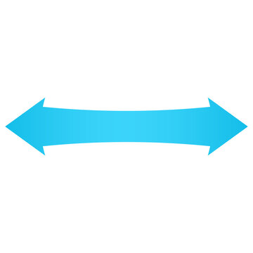 blue double arrow and banner bar