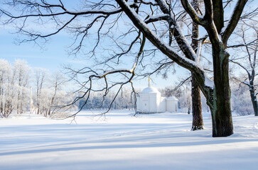 Winter in Catherine Park, Tsarskoye Selo (Pushkin), Saint Petersburg, Russia