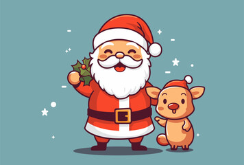 Santa with Rudolf