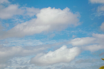 A beautiful blue sky with clouds