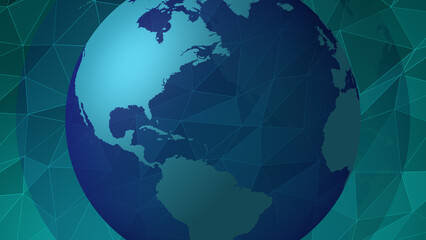 Africa connected lines of rotating globe breaking news from africa and around world in connected network of blue lines on rotating globe