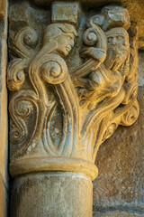 Romanesque church of San Martin de Tours of Artaiz, Janus Trifonte, Unciti valley, Artaiz, Navarra, Spain