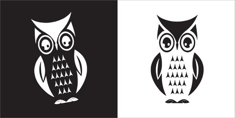 Obraz premium Illustration vector graphics of owl icon