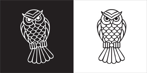 Illustration vector graphics of owl icon