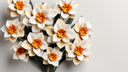 White Daffodils Park, HD, Background Wallpaper, Desktop Wallpaper