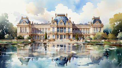 Palace of versailles in Paris, France - obrazy, fototapety, plakaty