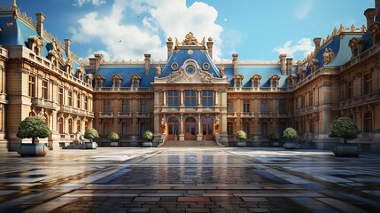 Palace of versailles in Paris, France - obrazy, fototapety, plakaty