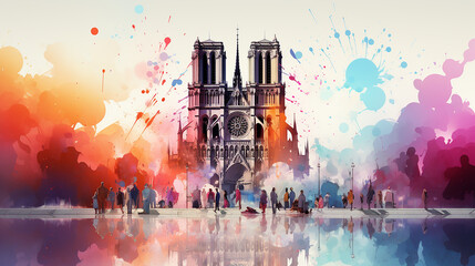 Notre Dame cathedral in Paris, France