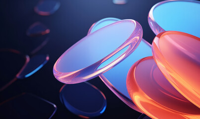 Abstract glass morphism background wallpaper. Visual design element for banner header poster