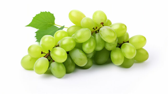 green grapes isolated on white