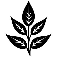 Icon Illustration of Leaf in Trendy Flat Isolated on White Background. SVG Vector

