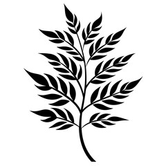 Icon Illustration of Leaf in Trendy Flat Isolated on White Background. SVG Vector

