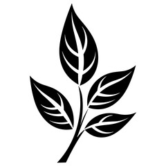 Icon Illustration of Leaf in Trendy Flat Isolated on White Background. SVG Vector

